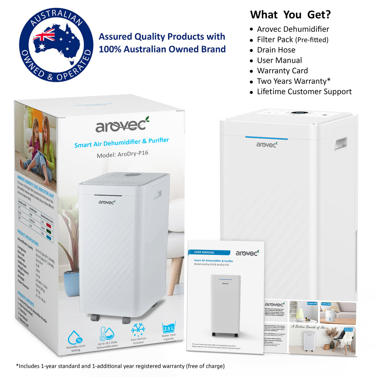 AroDry-P16_Dehumidifier and Air purifier 